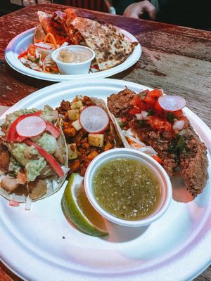 Taco trio & quesadillas   at Antojitos - The Dog House in Edinburgh