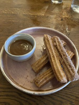 Churros with toffee sauce  at The Oak in Bromley
