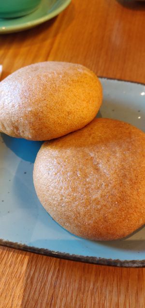 Vegan bao filled with chestnut cream at Ukiyo in Vienna