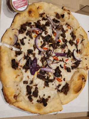 Sisig pizza at Pizza Plant in San Juan