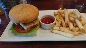 Tofu Burger at Oxleys Bar & Kitchen in Picton