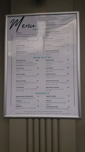 Menu at Oxleys Bar & Kitchen in Picton