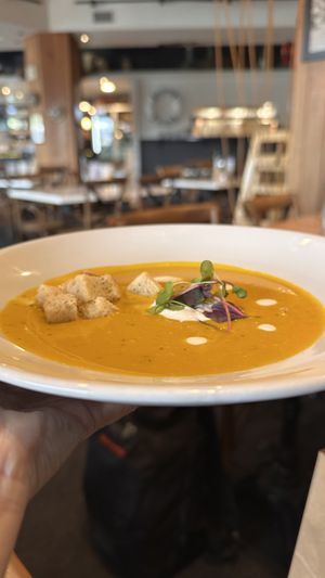 Soup of the day- Pumpkinn  at Oxleys Bar & Kitchen in Picton