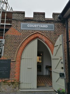 Entrance near the Yoga Hall at Courtyard Café in St Albans