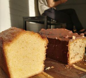 Vegan lemon & chocolate cake Nemo at WAY Specialty Coffee Roasters - Voldersstraat in Ghent