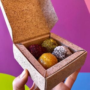 Vegan energy balls Simply natural lab at WAY Specialty Coffee Roasters - Voldersstraat in Ghent