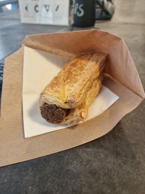 Vegan sausage za'tar at WAY Specialty Coffee Roasters - Voldersstraat in Ghent