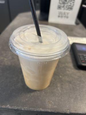 Nitro Latte with pea milk 5,50€  at WAY Specialty Coffee Roasters - Voldersstraat in Ghent