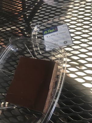 Amazing vegan brownie at Healthy Living in South Burlington