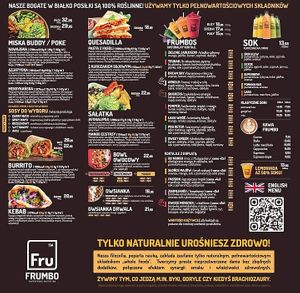 Pl menu at Frumbo in Wroclaw