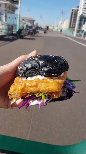 Tofish burger at The No Catch Co in Brighton
