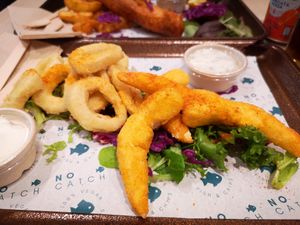 Calamari and Lemon Shrimp at The No Catch Co in Brighton