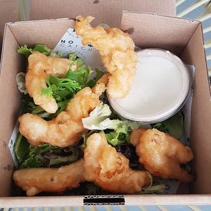 Tempura prawnz at The No Catch Co in Brighton