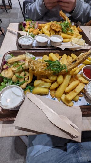 Vegan cod and calamari at The No Catch Co in Brighton