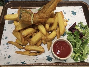 Cod and chips at The No Catch Co in Brighton