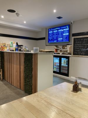 Menu and counter   at The No Catch Co in Brighton