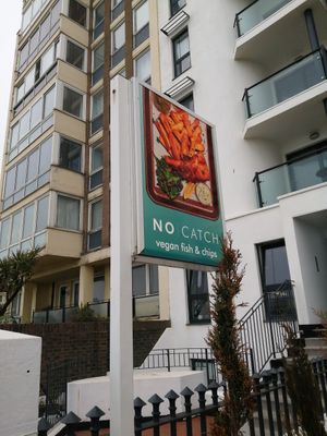 Sign outside at The No Catch Co in Brighton