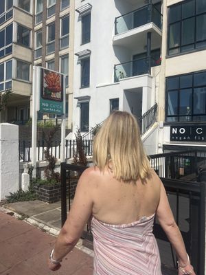 Signage on the road  at The No Catch Co in Brighton