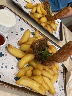 Vegan Cod and Chips🤩🤩🤩  at The No Catch Co in Brighton