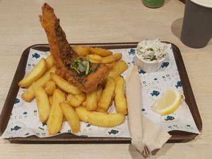 Cod fish at The No Catch Co in Brighton