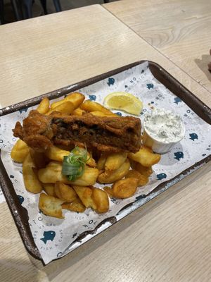 Cod and chips   at The No Catch Co in Brighton