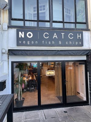 Vegan fish & chips  at The No Catch Co in Brighton