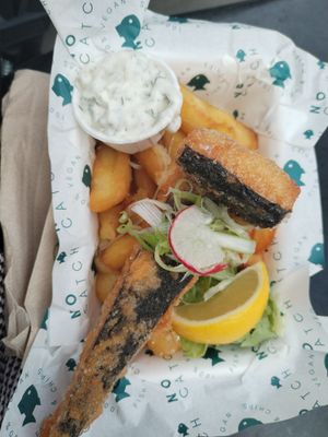 Cod and chips at The No Catch Co in Brighton