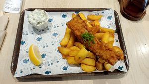 Vegan fish and chips at The No Catch Co in Brighton