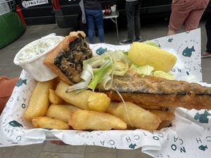 Fish and chips   at The No Catch Co in Brighton