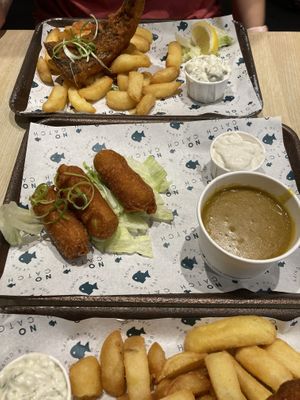 Battered Sausage w/ Curry Sauce!  at The No Catch Co in Brighton