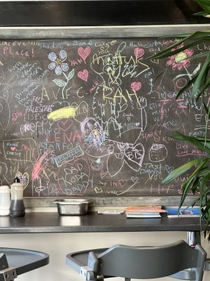 High chair graffiti corner   at The No Catch Co in Brighton