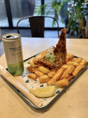 Large cod and chips order  at The No Catch Co in Brighton