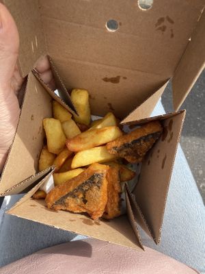 Vegan cod and fries   at The No Catch Co in Brighton