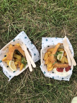 Cod & chips (£13 per serving)  at The No Catch Co in Brighton