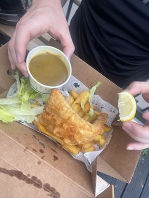 LARGE cod and chips  at The No Catch Co in Brighton