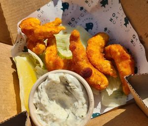 Tempura prawns at The No Catch Co in Brighton