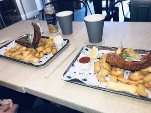 Large portions of vish and chips   at The No Catch Co in Brighton