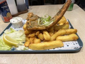 Large cod and chips #Veganuary at The No Catch Co in Brighton