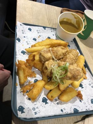 Battered “sausage”   at The No Catch Co in Brighton