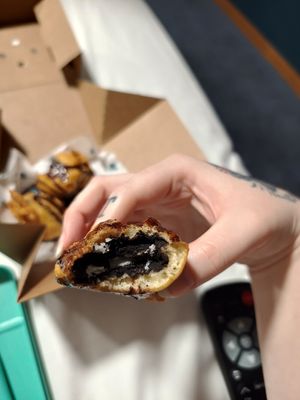 Deep fried Oreos at The No Catch Co in Brighton