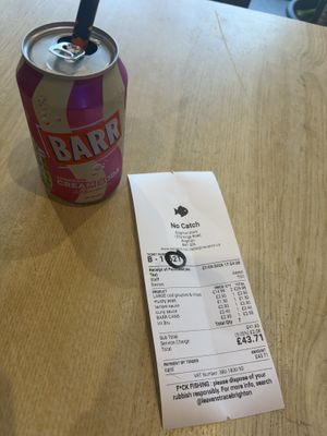 receipt for prices as of may 2026  at The No Catch Co in Brighton