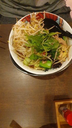 Vegane Shoyu Ramen mit extra Sojasprossen at Takezo in Dusseldorf