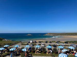 Beautiful beer garden at The Bowgie Inn in Newquay