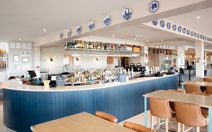 Well stocked bar at The Bowgie Inn in Newquay