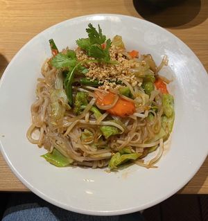 vegan pad thai  at Chim's in Sutton