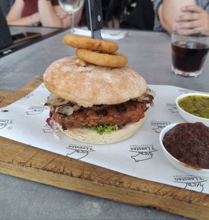 Oesterzwam burger at Het Leesten in Apeldoorn