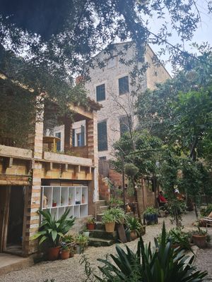 Garden terrace at Miga de Nube in Mallorca
