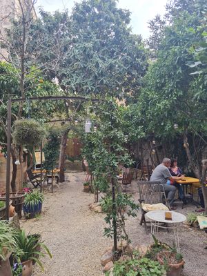 Garden terrace at Miga de Nube in Mallorca