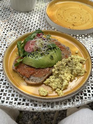 Avo toast  at Miga de Nube in Mallorca