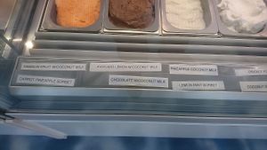 vegan flavors Jan 9 2022 at Heaven Creamery - Rino in Denver